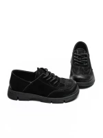 Pantofi Casual Dama din piele naturala 6886 BLACK | ADVANCER