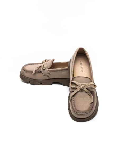 Pantofi Casual Dama din piele naturala 6889 CREAM | ADVANCER