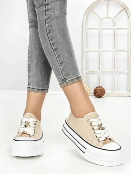 Tenisi Dama 890-4C BEIGE | RED JIN