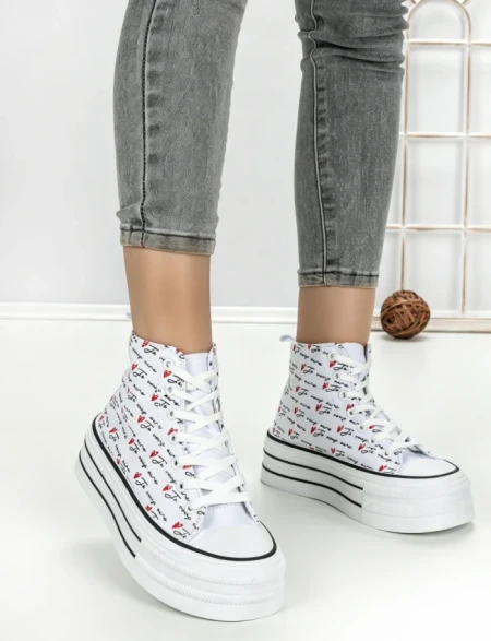 Tenisi Dama 813-4B WHITE | RED JIN