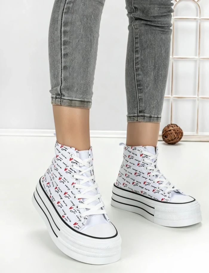 Tenisi Dama 813-4B WHITE | RED JIN