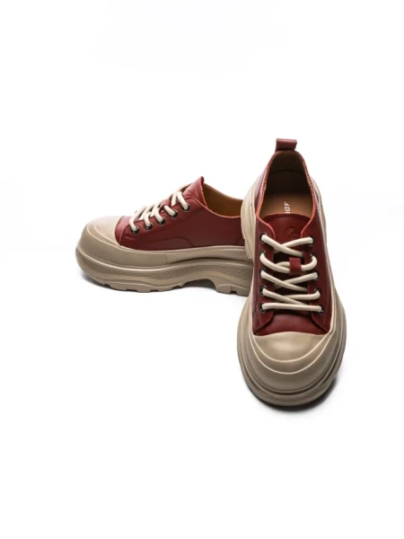 Pantofi Casual Dama din piele naturala 6805 RED | ADVANCER