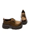 Pantofi Casual Dama din piele naturala KM1606 KHAKI | ADVANCER