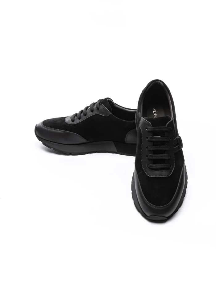 Pantofi Sport Barbati din piele naturala 1-230-77 BLACK | ADVANCER