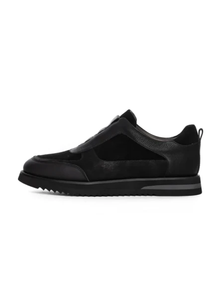 Pantofi Sport Barbati din piele naturala 1-528-70 BLACK | ADVANCER