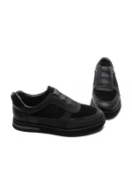 Pantofi Sport Barbati din piele naturala 1-528-70 BLACK | ADVANCER