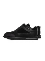 Pantofi Sport Barbati din piele naturala 1-528-70 BLACK | ADVANCER