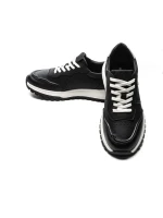 Pantofi Sport Barbati din piele naturala 7Q8807 BLACK | ADVANCER