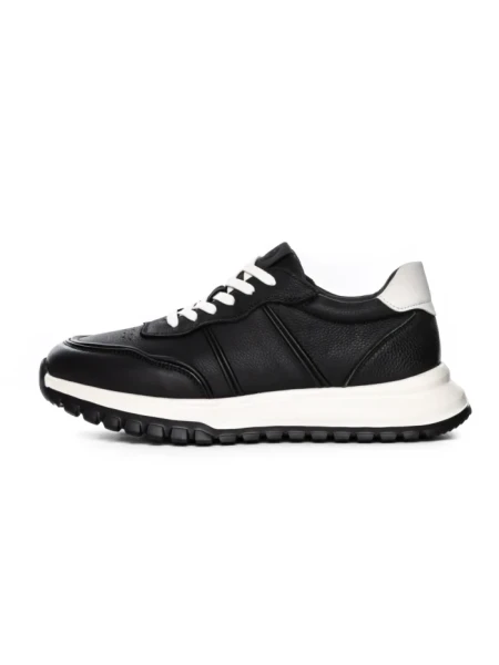 Pantofi Sport Barbati din piele naturala 7Q8807 BLACK | ADVANCER