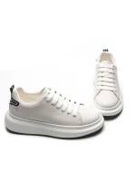 Pantofi Sport Barbati din piele naturala 51191 Alb-Negr... » MeiMei.Ro