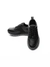 Pantofi Sport Barbati din piele naturala 7058 BLACK-GREY | ADVANCER