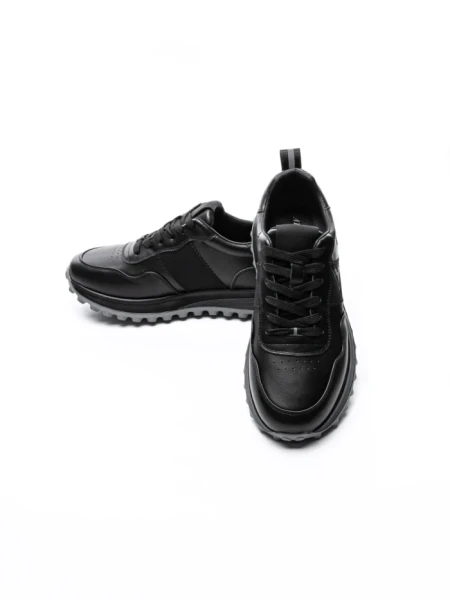 Pantofi Sport Barbati din piele naturala 7058 BLACK-GREY | ADVANCER