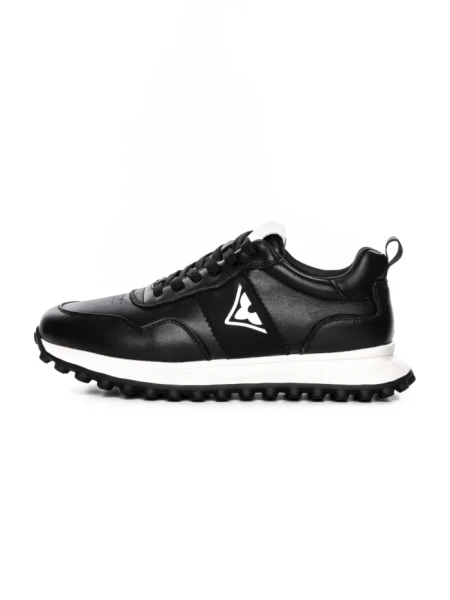 Pantofi Sport Barbati din piele naturala 7058 BLACK-WHITE | ADVANCER