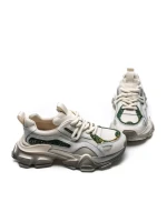 Pantofi Sport Dama din piele naturala HY5757-2 CREAM-GREEN | FRANCO GERARDO