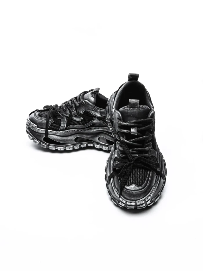 Pantofi Sport Barbati din piele naturala S52369 BLACK | ADVANCER
