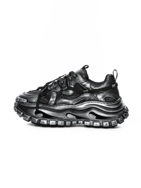 Pantofi Sport Barbati din piele naturala S52369 BLACK | ADVANCER