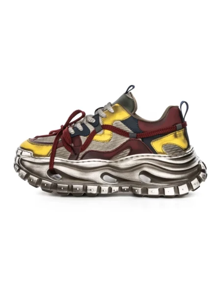 Pantofi Sport Barbati din piele naturala S52369 YELLOW-RED | ADVANCER