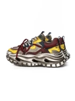 Pantofi Sport Barbati din piele naturala S52369 YELLOW-RED | ADVANCER