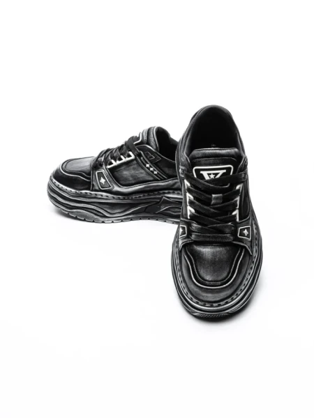 Pantofi Sport Barbati din piele naturala 98512-1 BLACK | ADVANCER