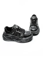 Pantofi Sport Barbati din piele naturala 98512-1 BLACK | ADVANCER