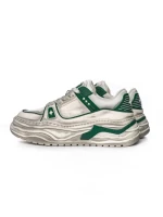 Pantofi Sport Barbati din piele naturala 98512-1 WHITE-GREEN | ADVANCER