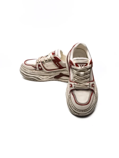 Pantofi Sport Barbati din piele naturala 98512-1 WHITE-RED | ADVANCER