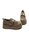 Pantofi Casual Dama din piele naturala 5005 KHAKI | ADVANCER