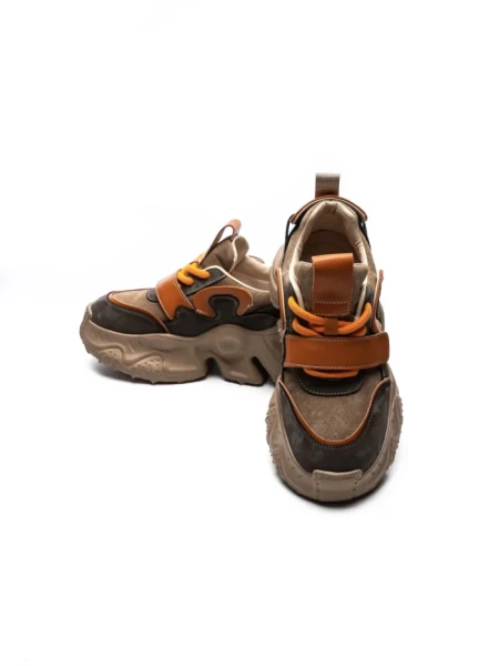 Pantofi Sport Dama din piele naturala HD37872 BROWN-ORANGE | ADVANCER