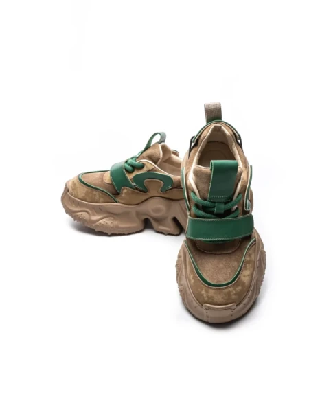 Pantofi Sport Dama din piele naturala HD37872 APRICOT-GREEN | ADVANCER