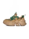 Pantofi Sport Dama din piele naturala HD37872 APRICOT-GREEN | ADVANCER