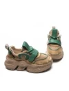 Pantofi Sport Dama din piele naturala HD37872 APRICOT-GREEN | ADVANCER