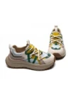 Pantofi Sport Dama din piele naturala HW9256-1 CREAM-YELLOW | FRANCO GERARDO