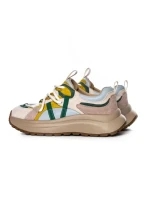 Pantofi Sport Dama din piele naturala HW9256-1 CREAM-YELLOW | FRANCO GERARDO