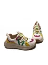 Pantofi Sport Dama din piele naturala HW9256-1 CREAM-GREEN | FRANCO GERARDO