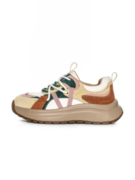 Pantofi Sport Dama din piele naturala HW9256-1 YELLOW-GREEN | FRANCO GERARDO