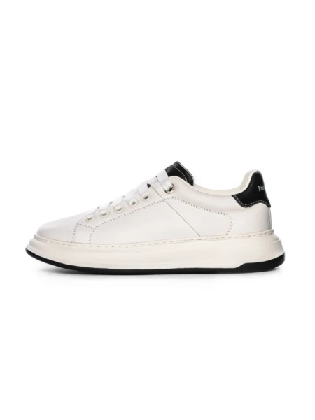Pantofi Sport Barbati din piele naturala 8632-1 WHITE-BLACK | ADVANCER