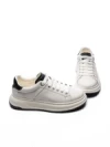 Pantofi Sport Barbati din piele naturala 8632-1 WHITE-BLACK | ADVANCER