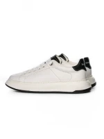 Pantofi Sport Barbati din piele naturala 8632-1 WHITE-BLACK | ADVANCER