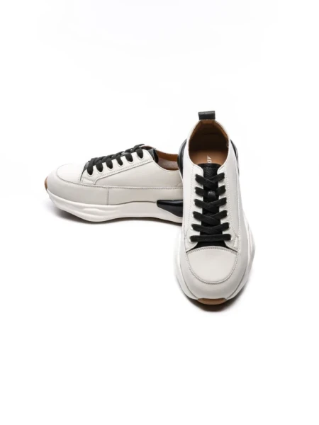 Pantofi Sport Dama din piele naturala BG08 CREAM-BLACK | ADVANCER