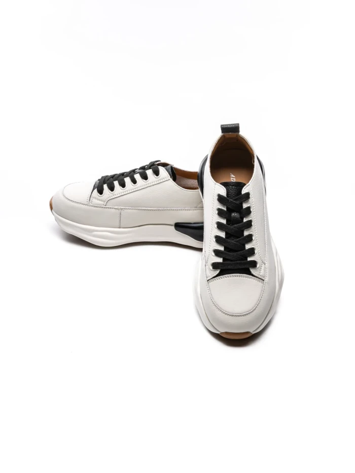 Pantofi Sport Dama din piele naturala BG08 CREAM-BLACK | ADVANCER