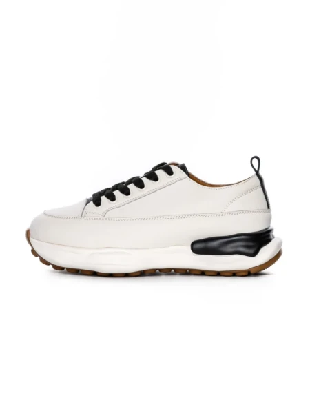 Pantofi Sport Dama din piele naturala BG08 CREAM-BLACK | ADVANCER