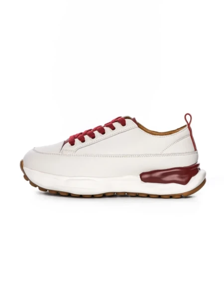 Pantofi Sport Dama din piele naturala BG08 CREAM-RED | ADVANCER