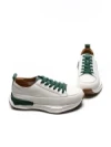 Pantofi Sport Dama din piele naturala BG08 CREAM-GREEN | ADVANCER