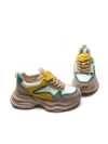 Pantofi Sport Dama din piele naturala HD8685 APRICOT-GREEN | ADVANCER