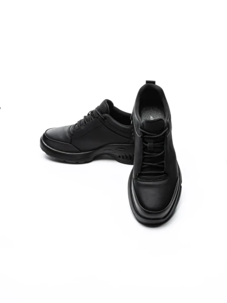 Pantofi Sport Barbati din piele naturala 39600 BLACK | ADVANCER