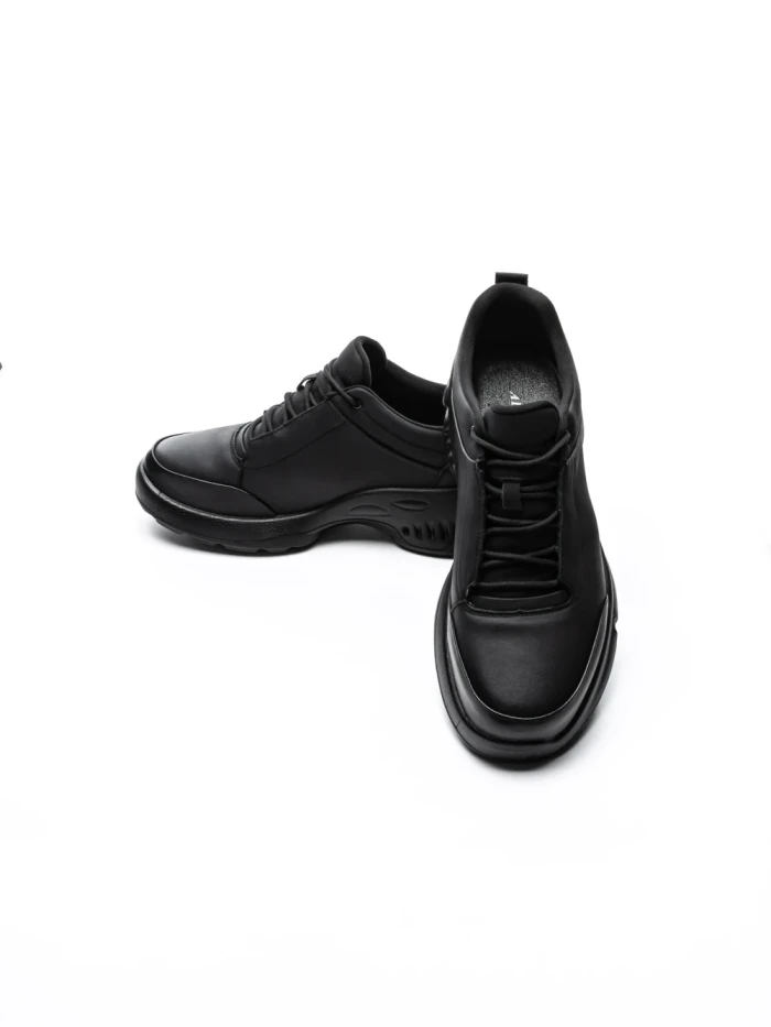 Pantofi Sport Barbati din piele naturala 39600 BLACK | ADVANCER