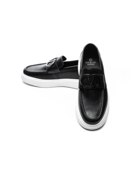 Mocasini Barbati 5NXE56 BLACK-WHITE | EXCENTRIC SHOES