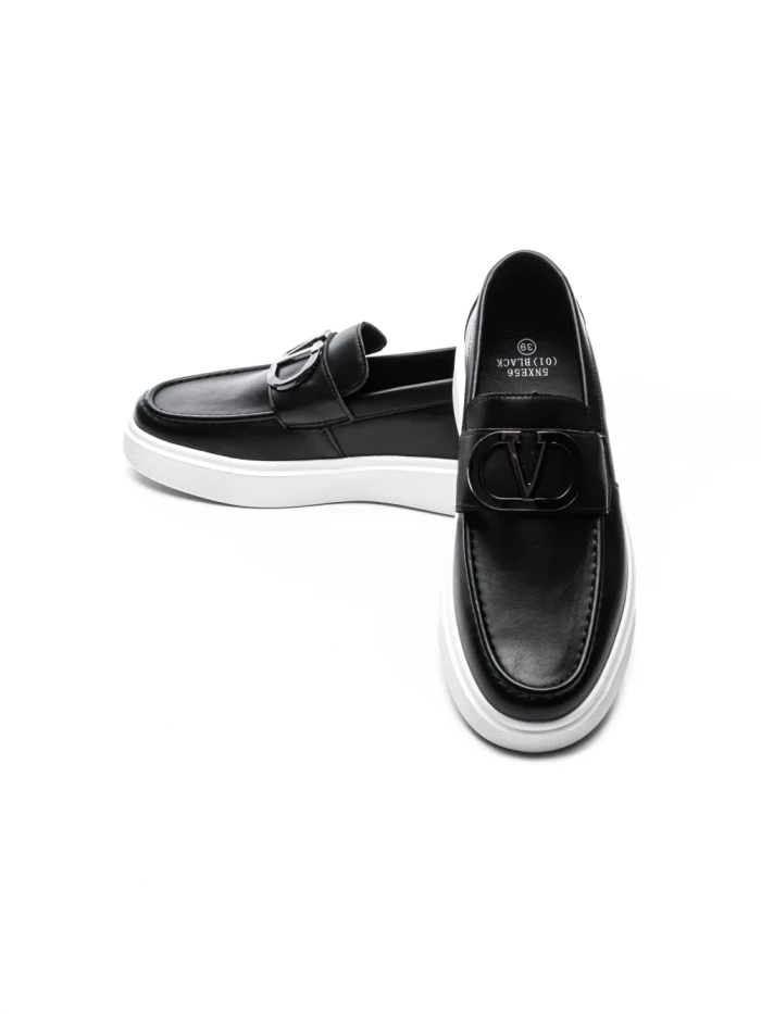 Mocasini Barbati 5NXE56 BLACK-WHITE | EXCENTRIC SHOES