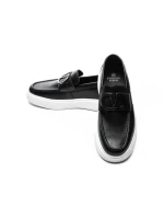 Mocasini Barbati 5NXE56 BLACK-WHITE | EXCENTRIC SHOES