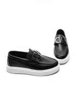 Mocasini Barbati 5NXE56 BLACK-WHITE | EXCENTRIC SHOES